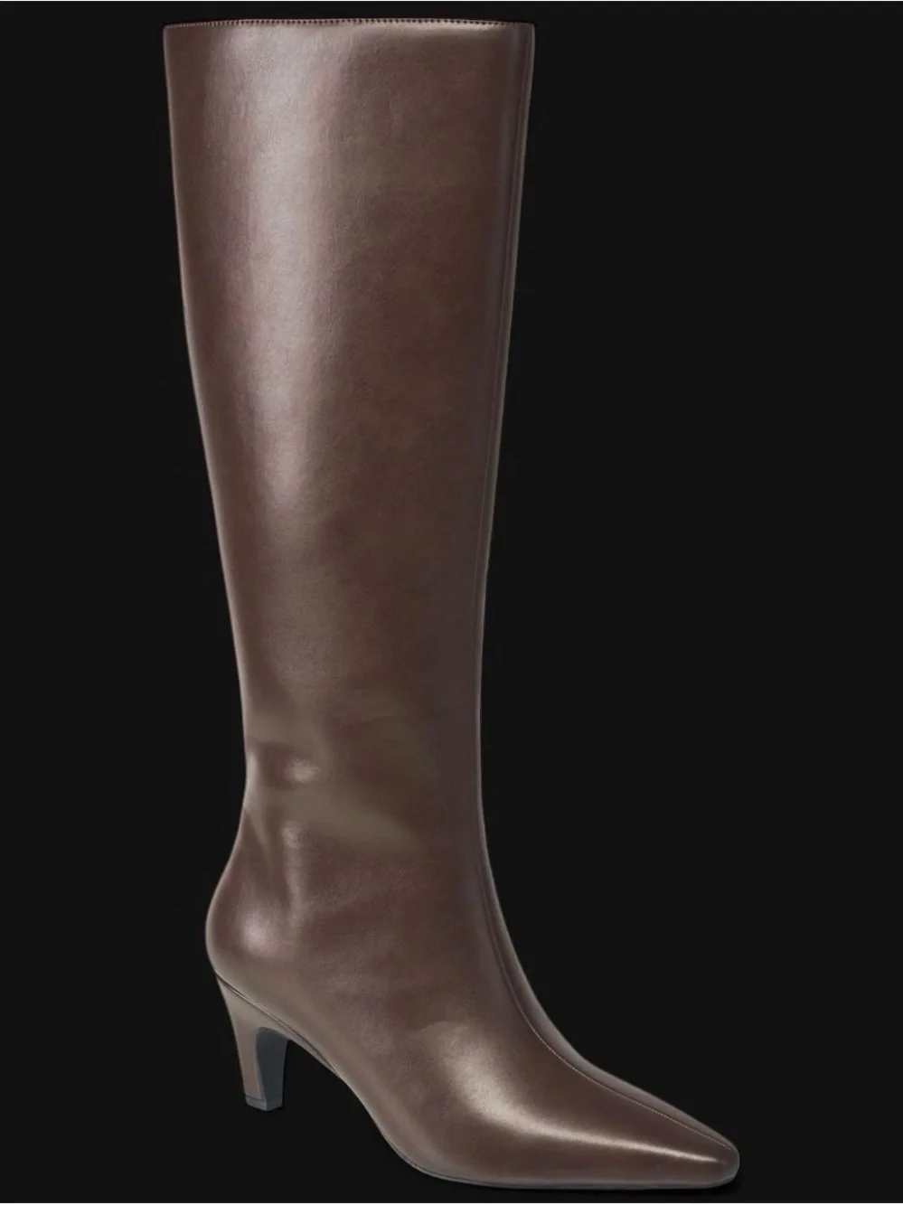 NWOB | French Connection Becky Kitten in Chocolate Brown Heel Boots Size 8